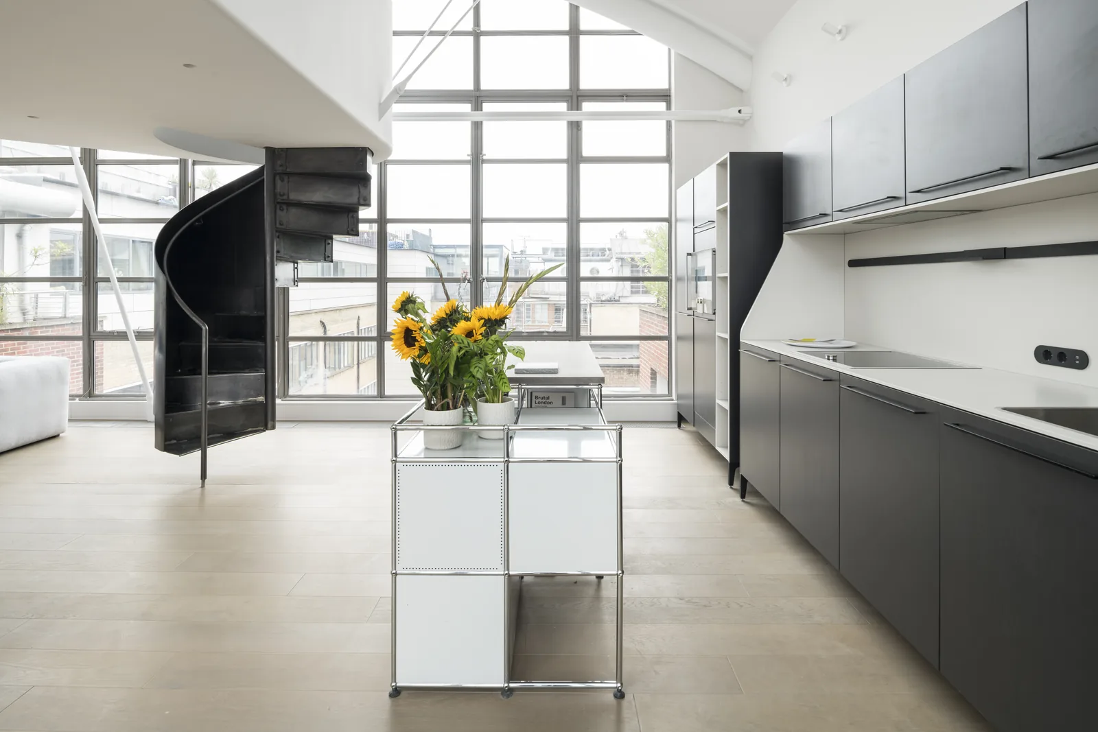 Light-filled open-plan interior at Great Sutton Street